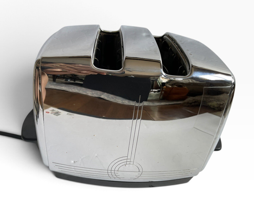 Vintage Sunbeam T-20C Art Deco 2-Slice Chrome Automatic Toaster Tested & Working